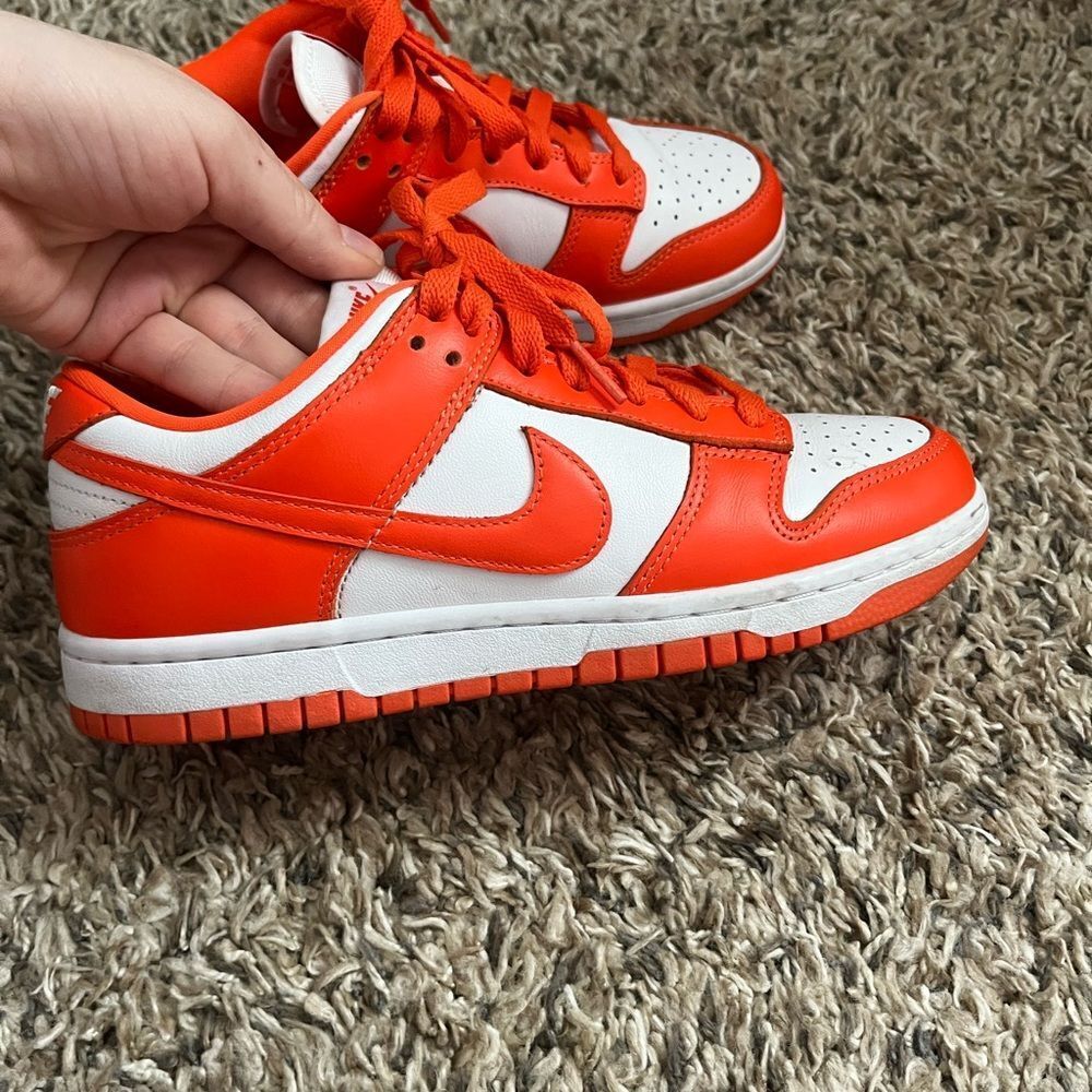 Nike dunks low Syracuse orange size 5.5y or 7w